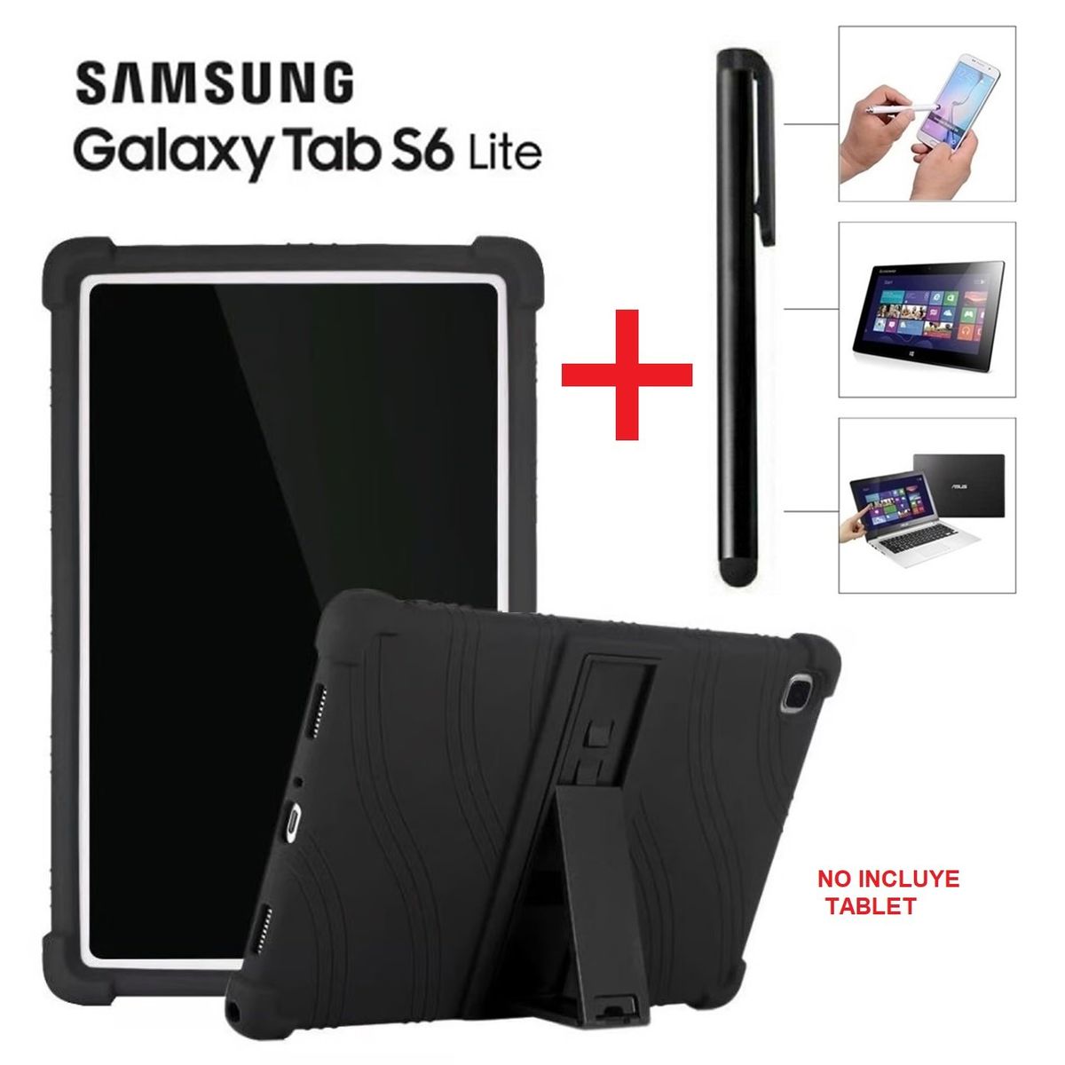 GENERICO - Funda Case + Lapiz Optico Samsung Tab S6 Lite SM-P610 P620 2020 / 2024