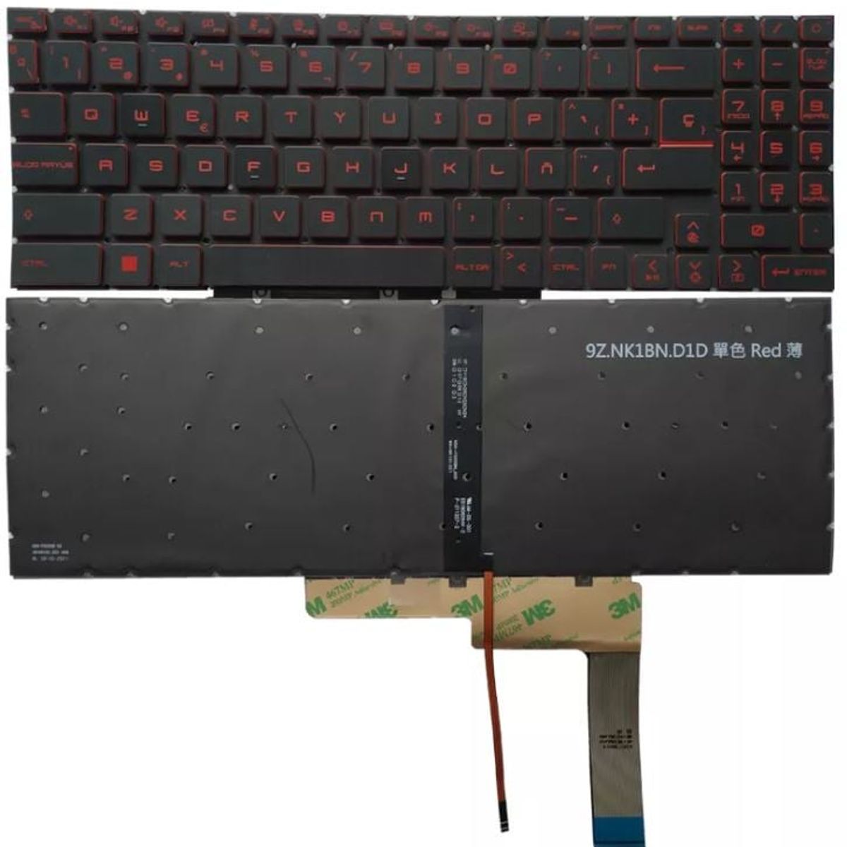 DISEÑO ORIGINAL - Teclado Para Msi Katana Gf66 Gf76 Ms-17l1 Rojo Iluminado