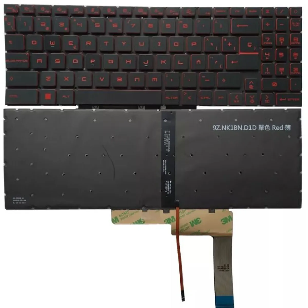 DISEÑO ORIGINAL - Teclado Para Msi Katana Gf66 Gf76 Ms-17l1 Rojo Iluminado