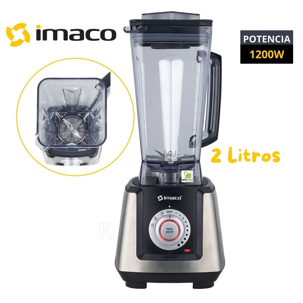 Imaco - Licuadora Imaco de 2 Litros GrandBlend mix 10 Velocidades