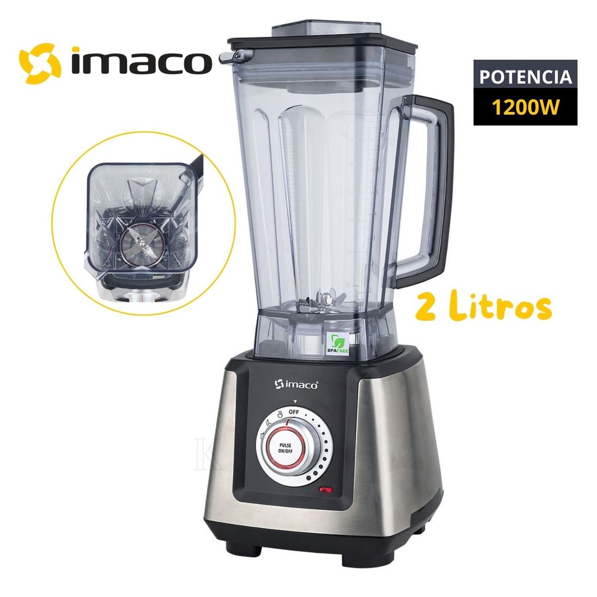 Imaco - Licuadora Imaco de 2 Litros GrandBlend mix 10 Velocidades