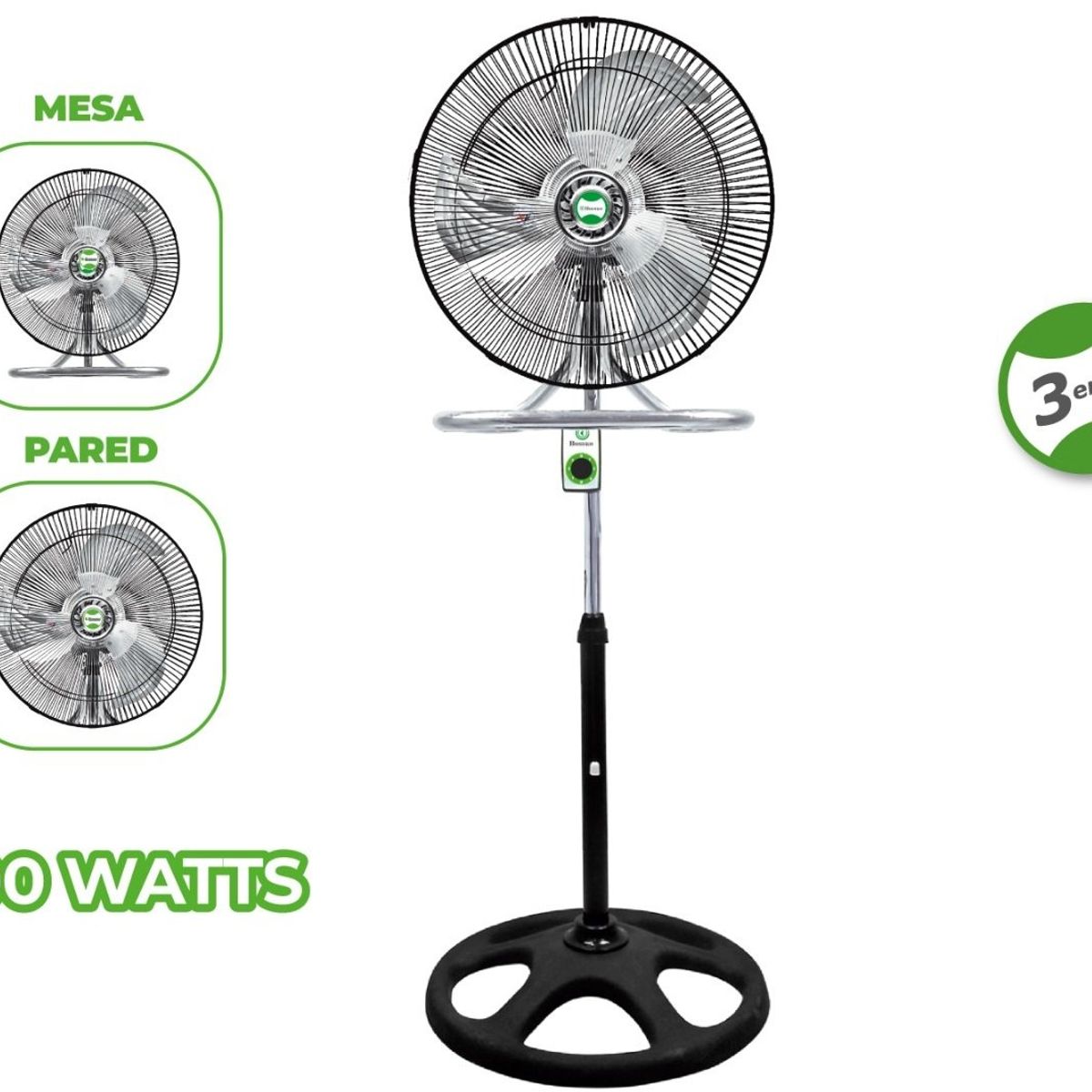 BOSSKO - Ventilador 3 en 1 Bossko 18" BK-8218VI/NG Negro