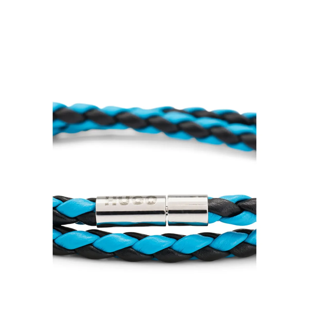 HUGO BOSS - Hugo - Brazalete de dos tonos con doble vuelta en piel
