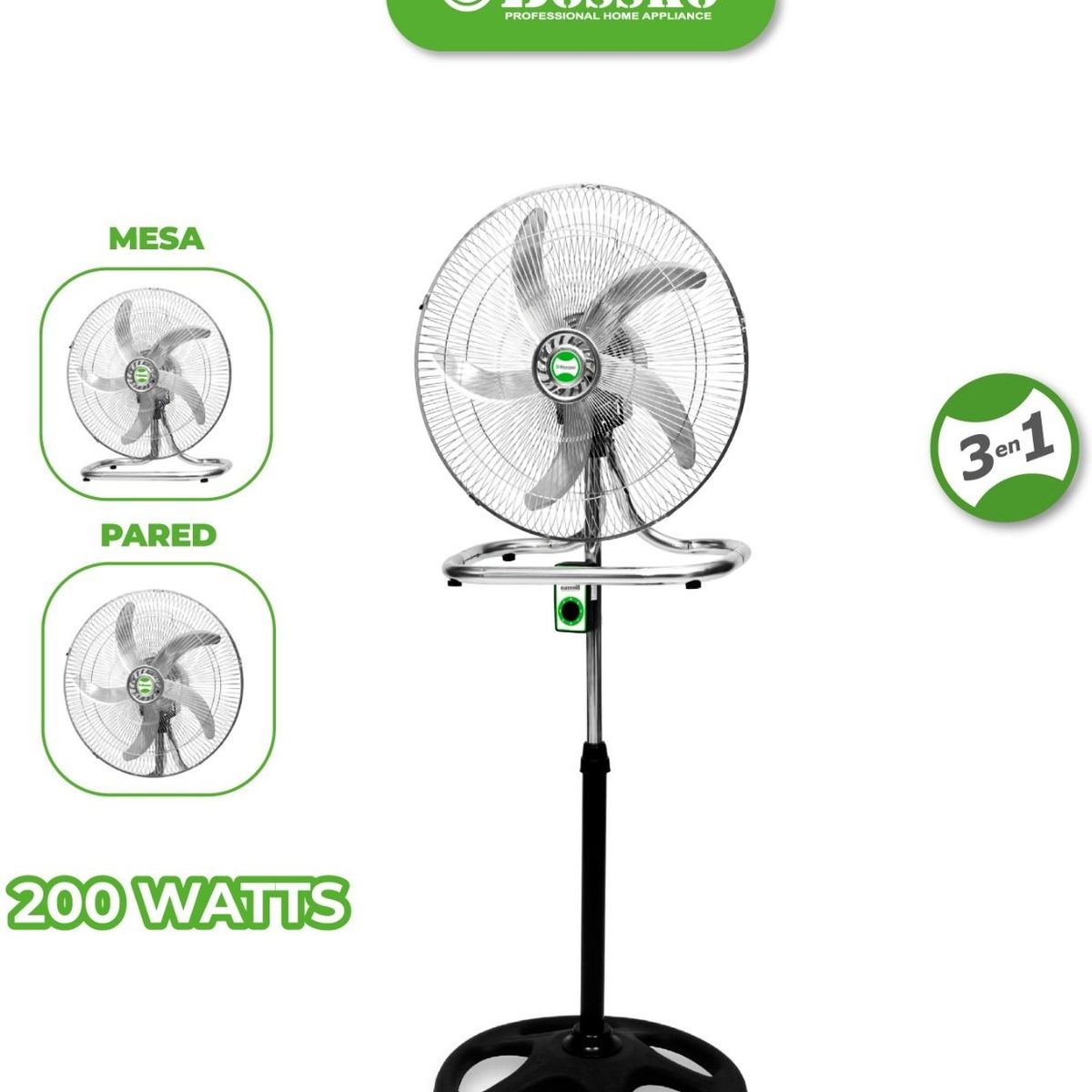 BOSSKO - Ventilador de 5 Aspas 3 en 1 de 18" Bossko BK-8219VI