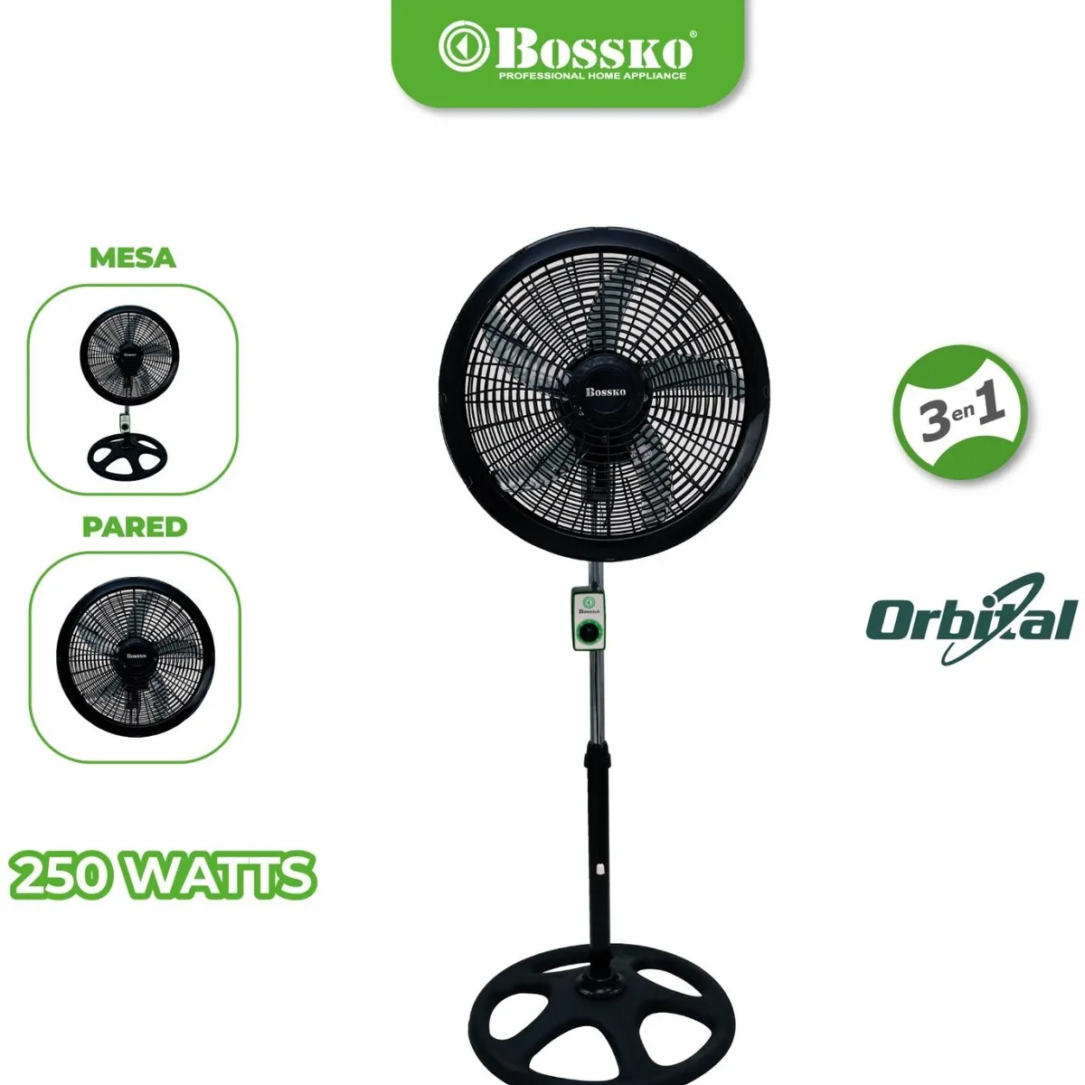 BOSSKO - Ventilador Orbital Bossko de 18″ BK-8233VO Negro