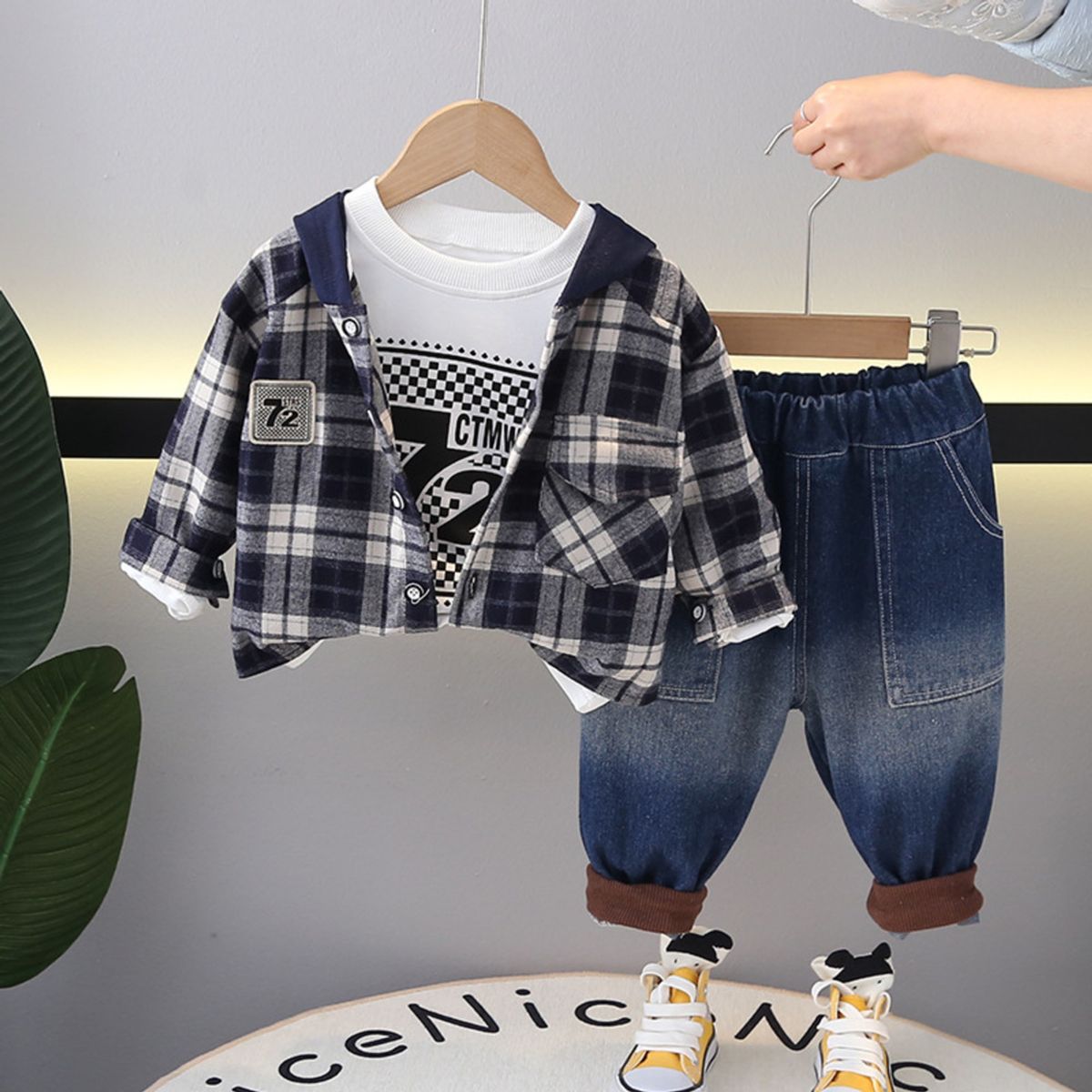 GENERICO - ROPA PARA NIÑO DE LEÑADOR - 3 PIEZAS