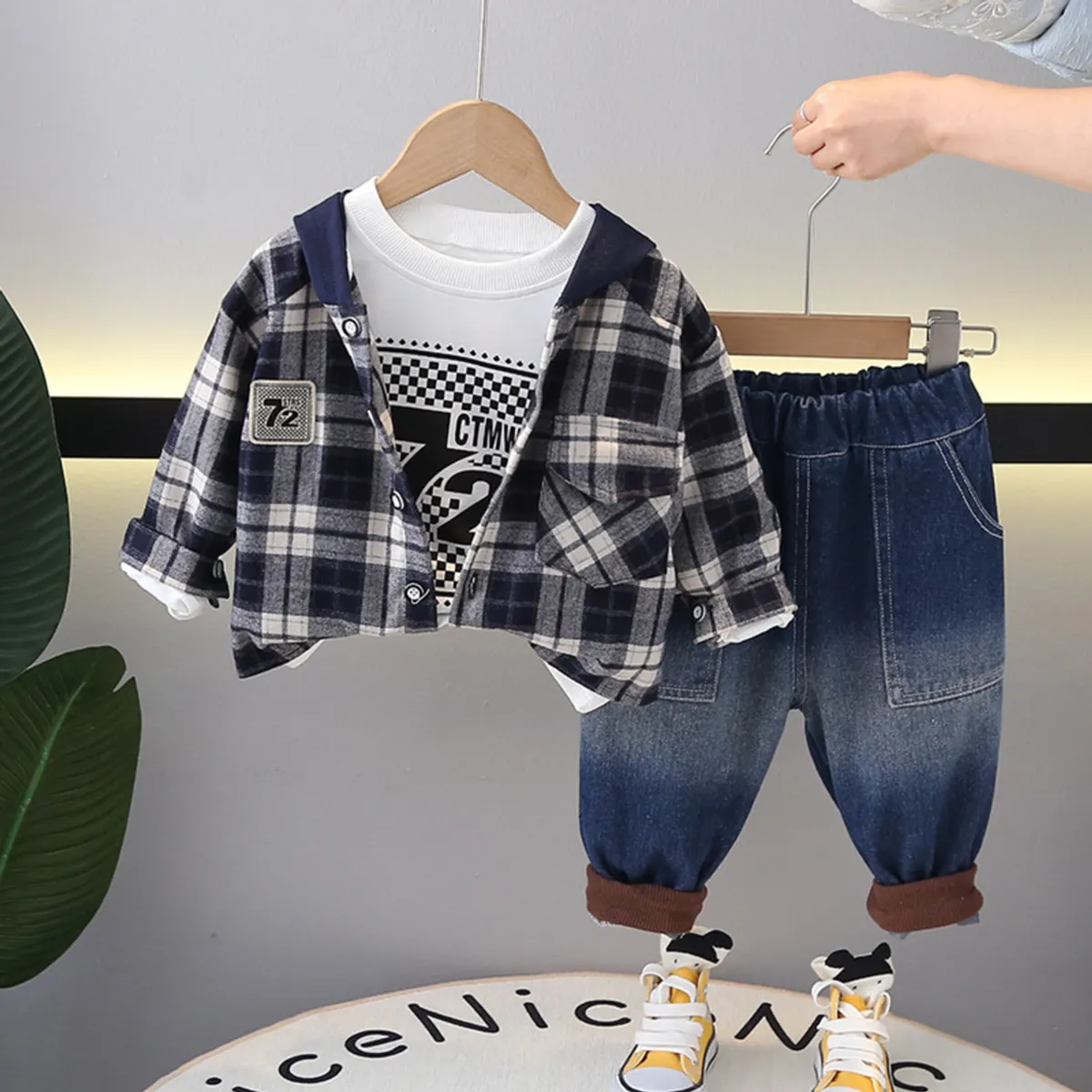 GENERICO - ROPA PARA NIÑO DE LEÑADOR - 3 PIEZAS