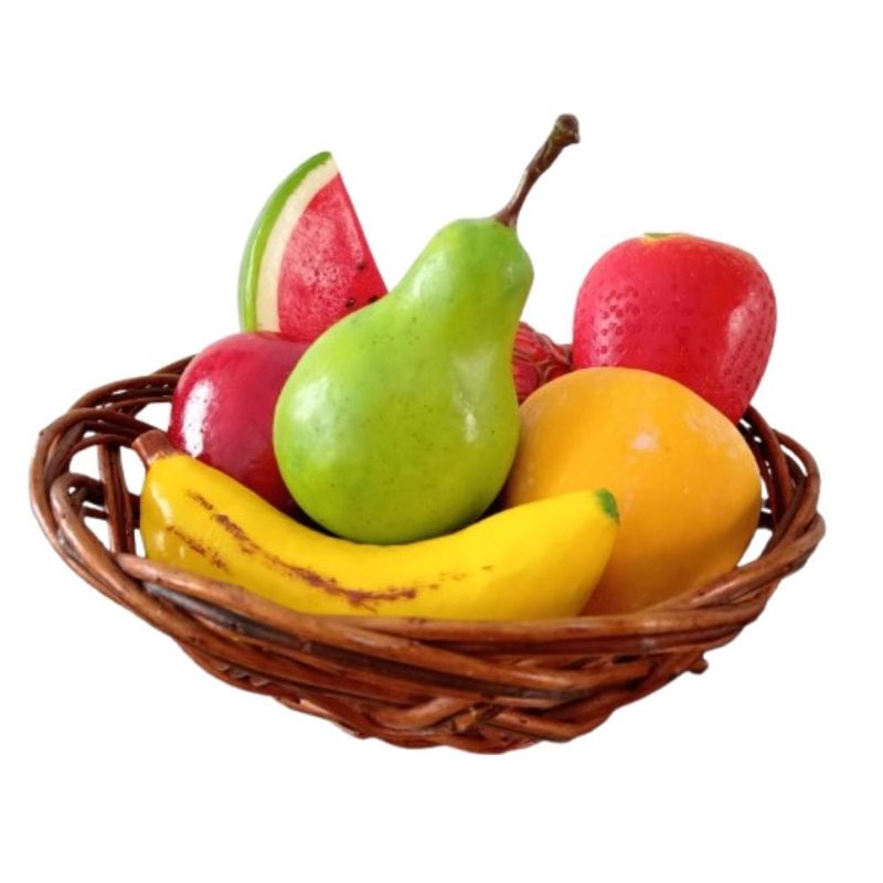 START FG - Canasta de 6 frutas decorativas