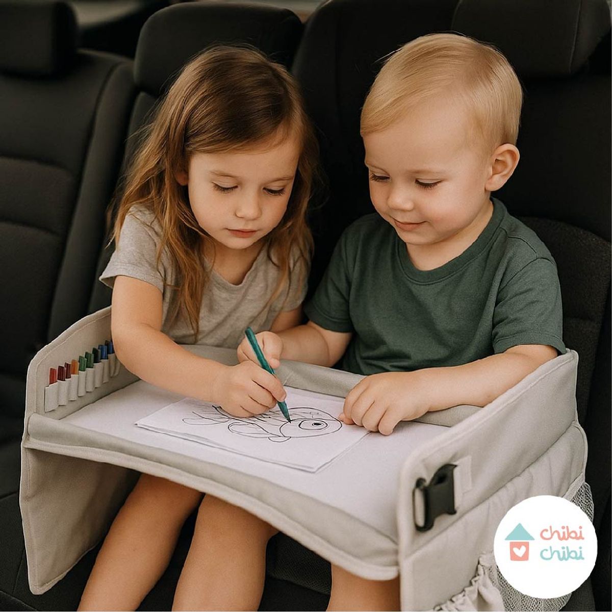 CHIBI CHIBI - Bandeja de Viaje Multifuncional para Niños