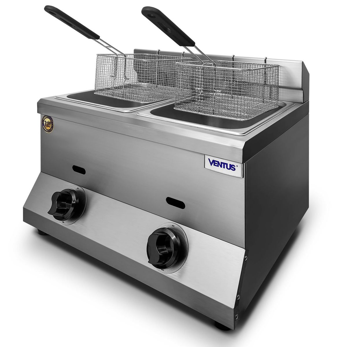 VENTUS - Ventus Freidora Gas doble Sobremesa- 85L- Inox-VFSG-072