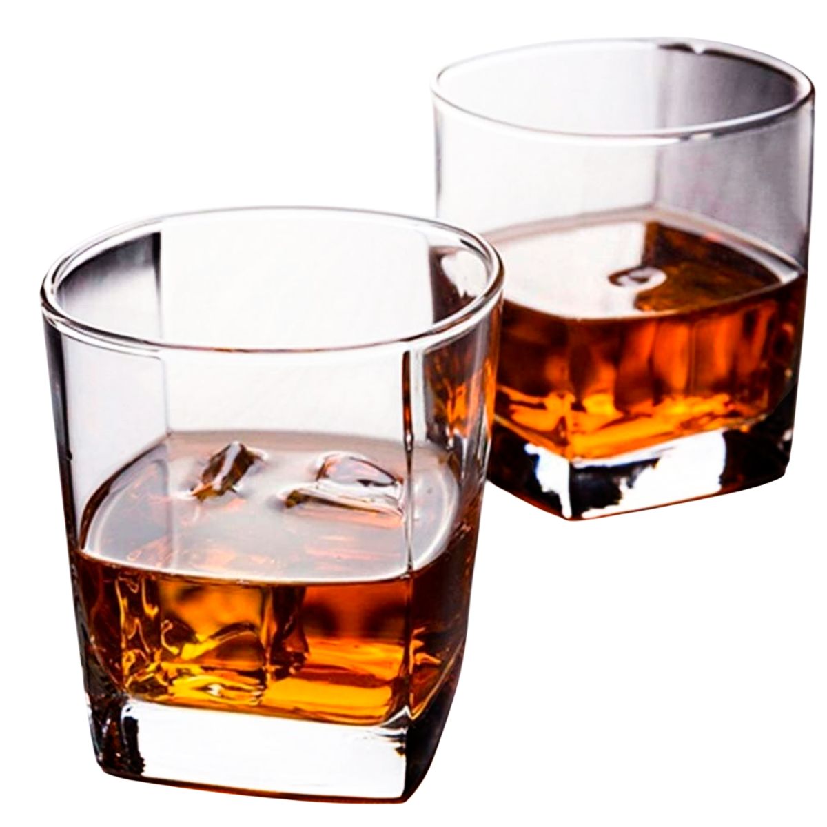 HYGGE - Set de 6 Vasos Whisky Cuadrado 250 ml