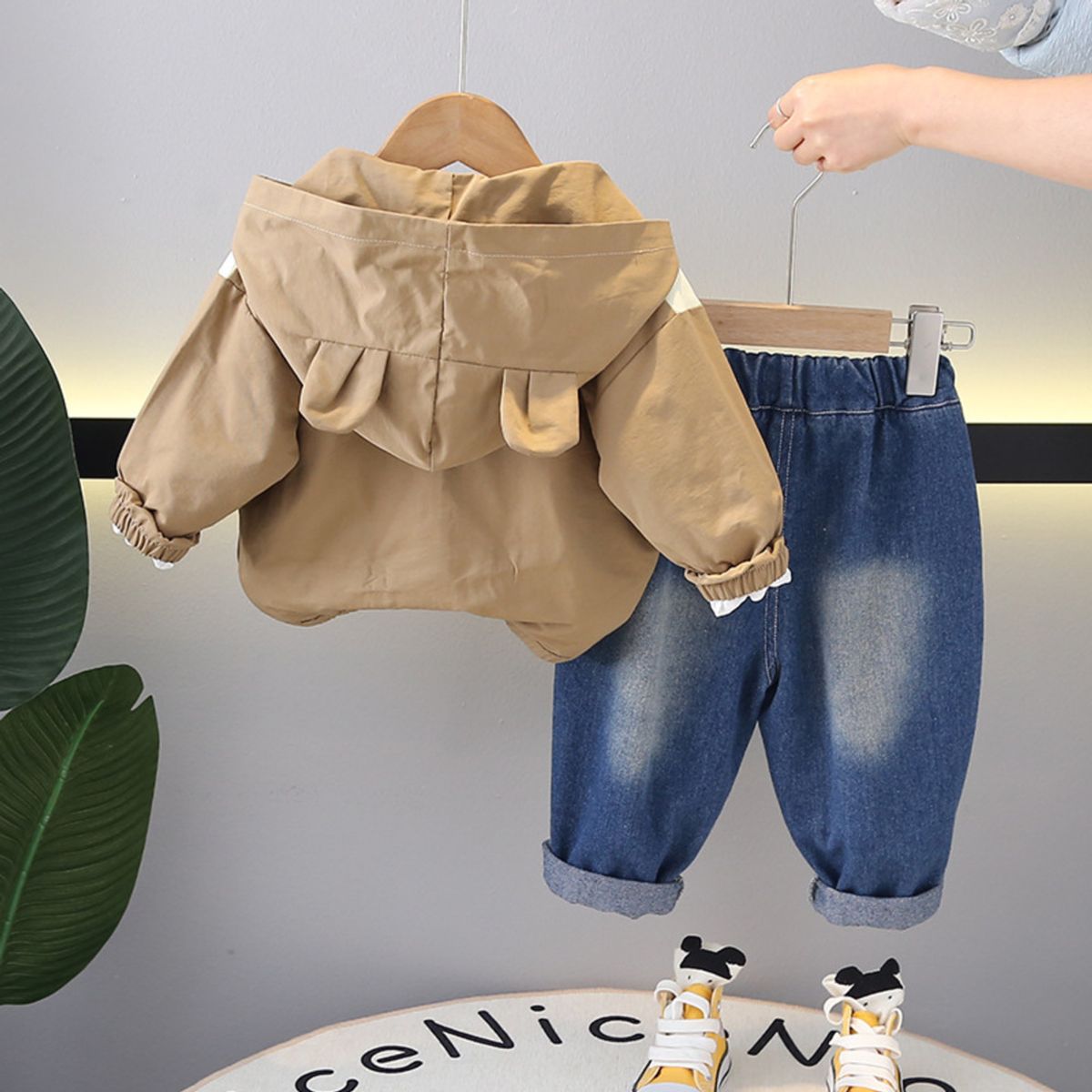 GENERICO - CONJUNTO DE NIÑO DE OSITO - PANTALONCASACACANGUROPOLO MANGA LARGA