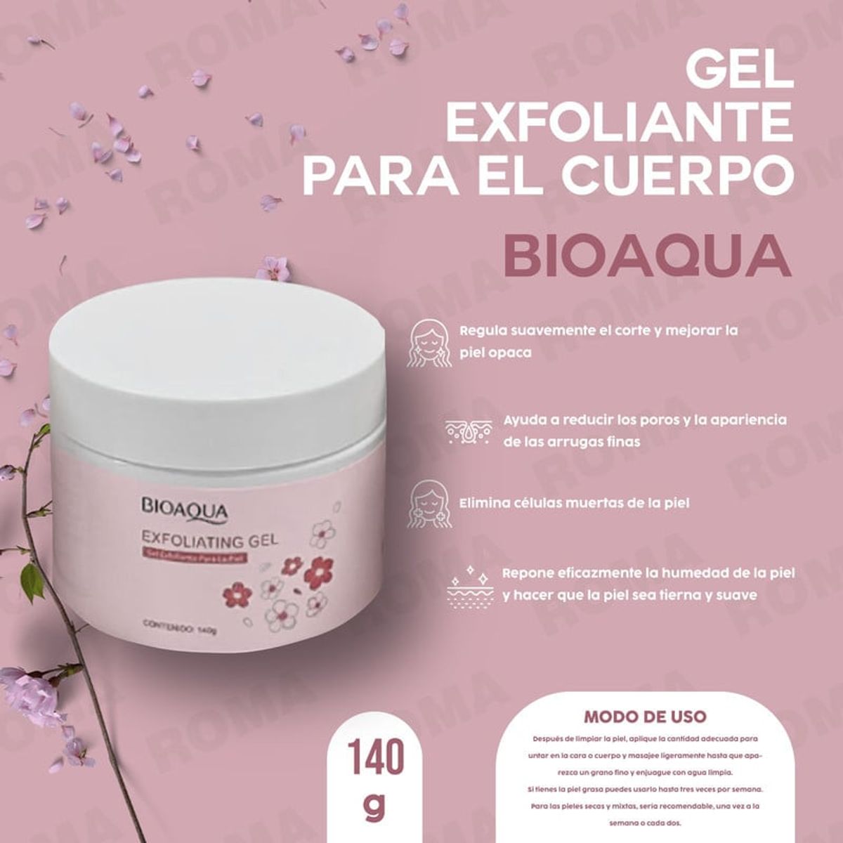 BIOAQUA - GEL EXFOLIANTE JAPAN SAKURA 140G BIOAQUA