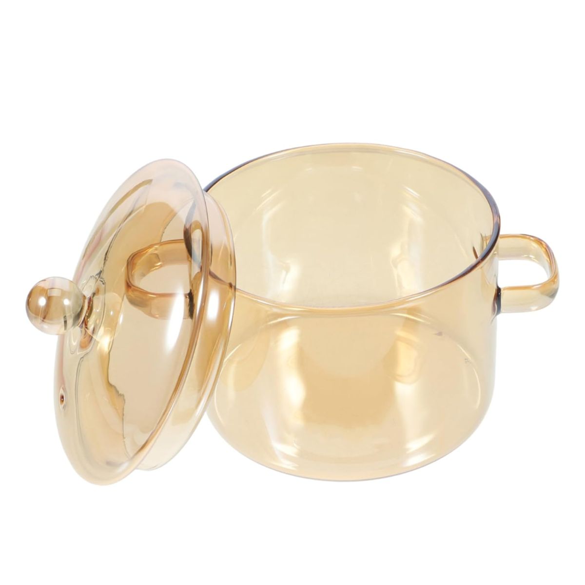 HYGGE - Olla de Vidrio Borosilicato con Tapa Resistente al Calor