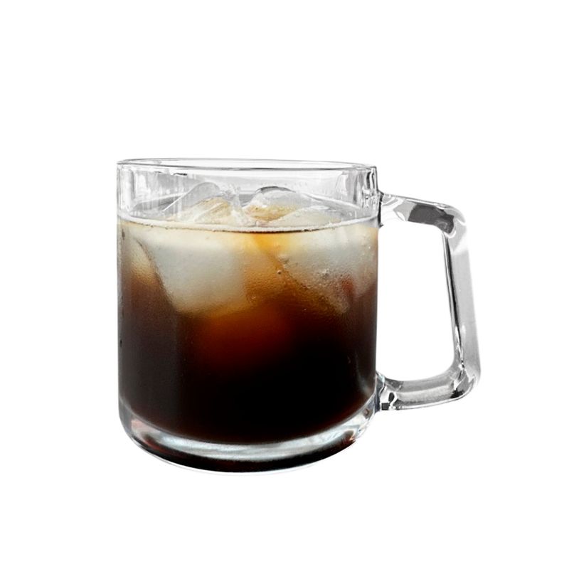 HYGGE - Set de 2 Tazas de Vidrio con Mango Recto 300 ml