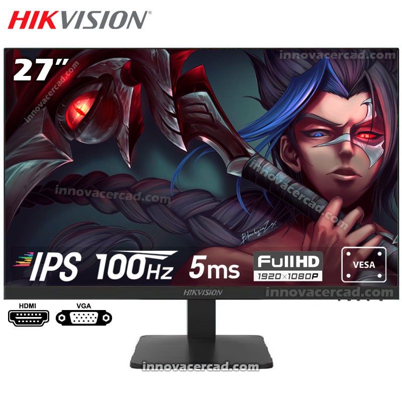 HIKVISION - Monitor HIKVISION DS-D5027F2 27 Full HD, 100Hz IPS 5Ms HDMI VGA