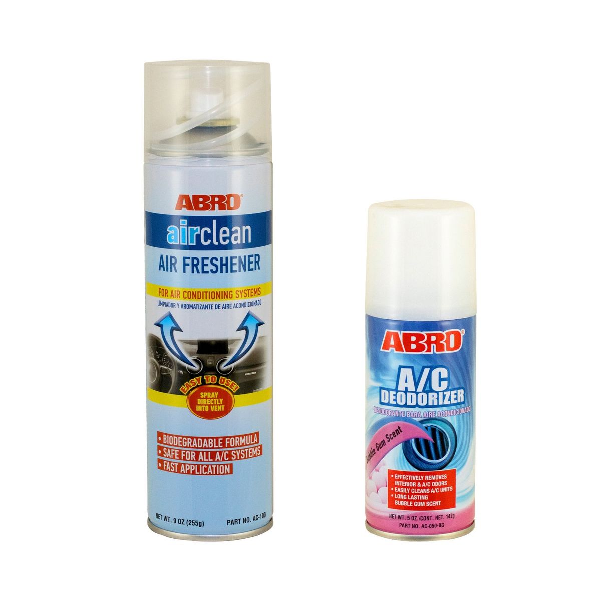 ABRO - Limpiador de Aire Acondicionado + Desodorizante Aroma Chicle