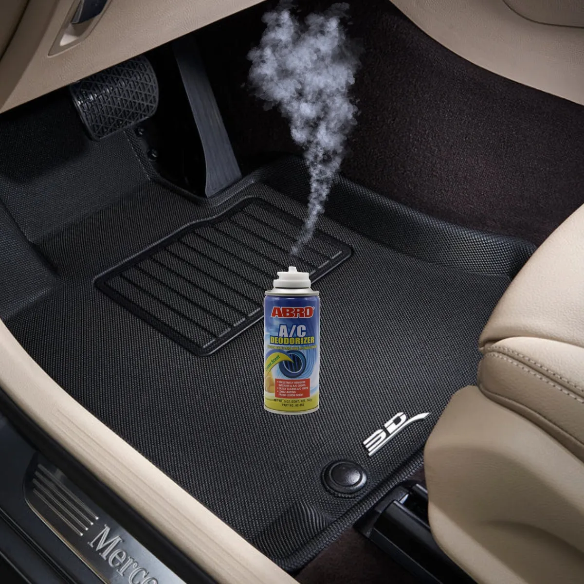 ABRO - Limpiador de Aire Acondicionado + Desodorizante Aroma Limón