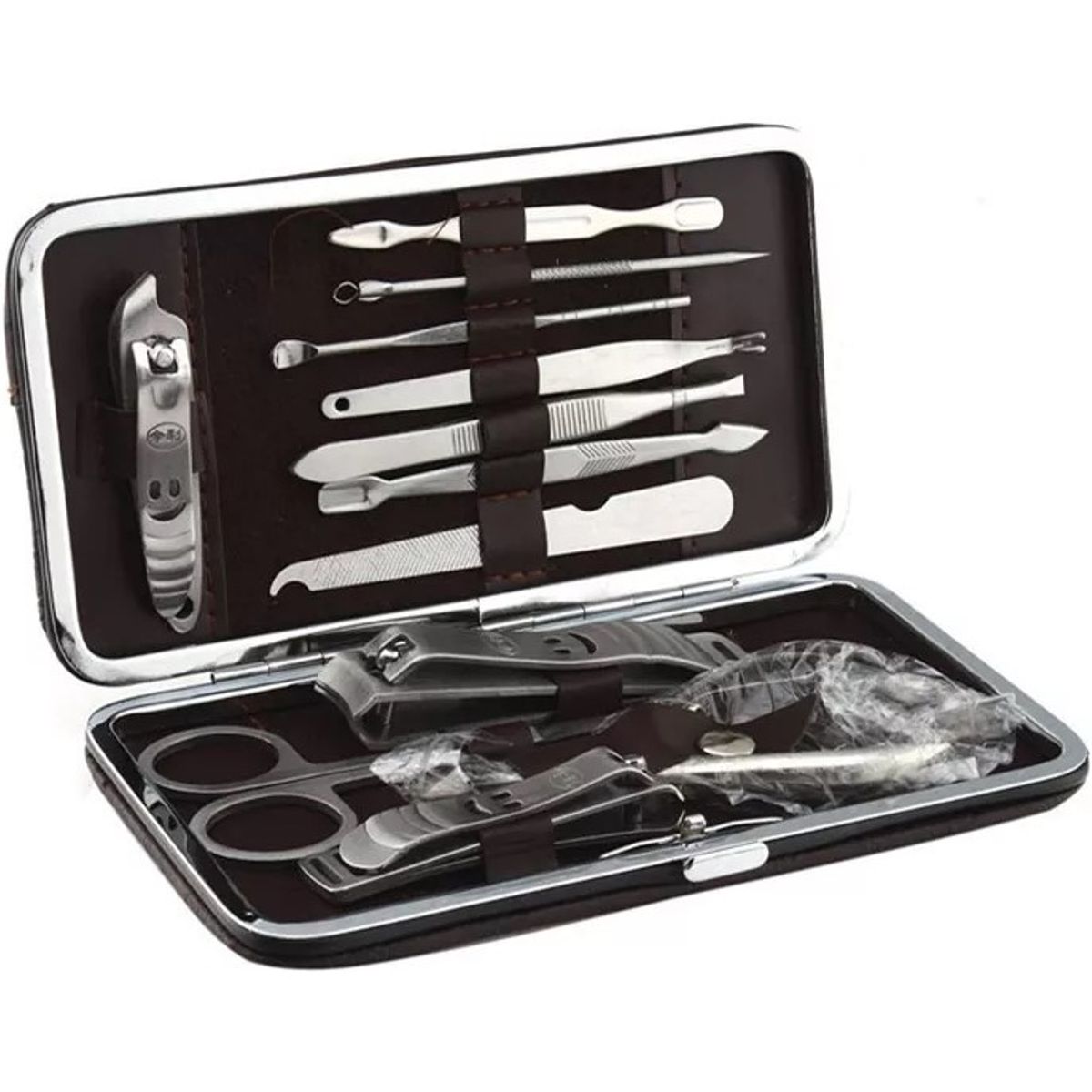 GENERICO - Set De Manicure Y Pedicure 14 piezas En 1 Acero Inoxidable Portatil