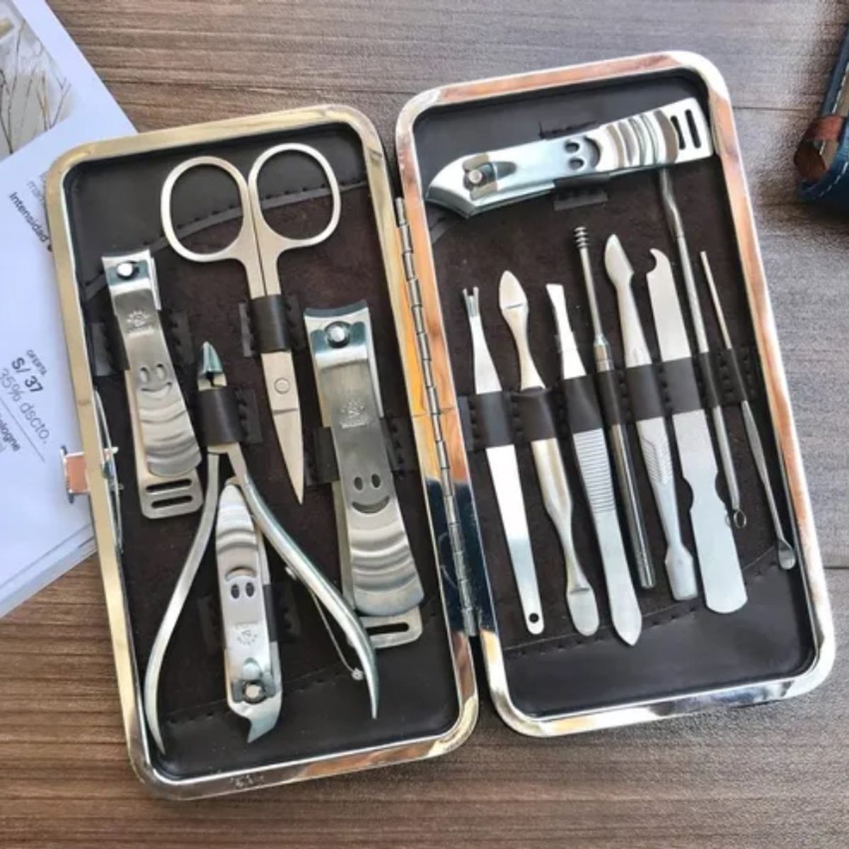 GENERICO - Set De Manicure Y Pedicure 14 piezas En 1 Acero Inoxidable Portatil