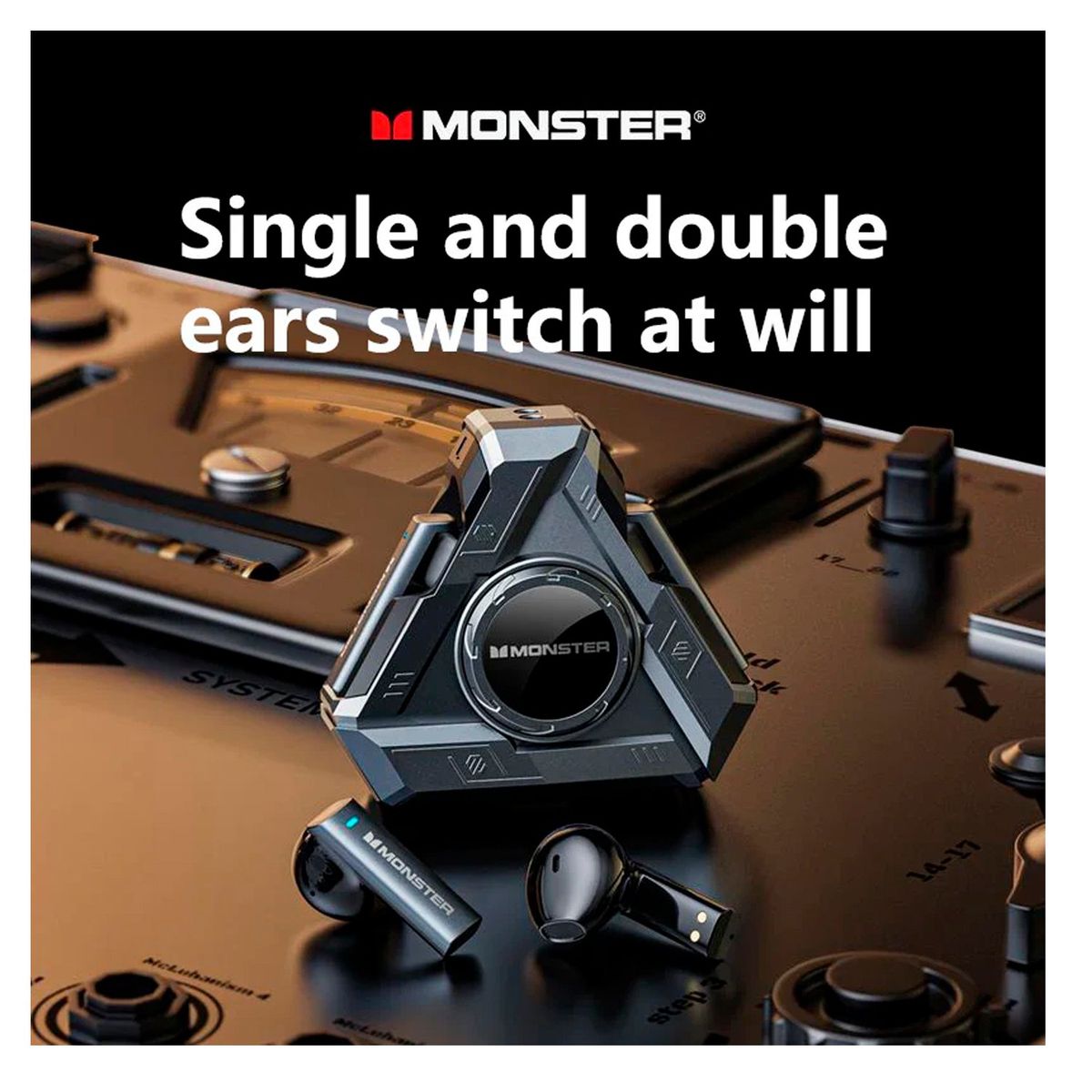 MONSTER - Audífonos inalámbricos Monster Airmars XKT22 Tarnish Bluetooth 5.3