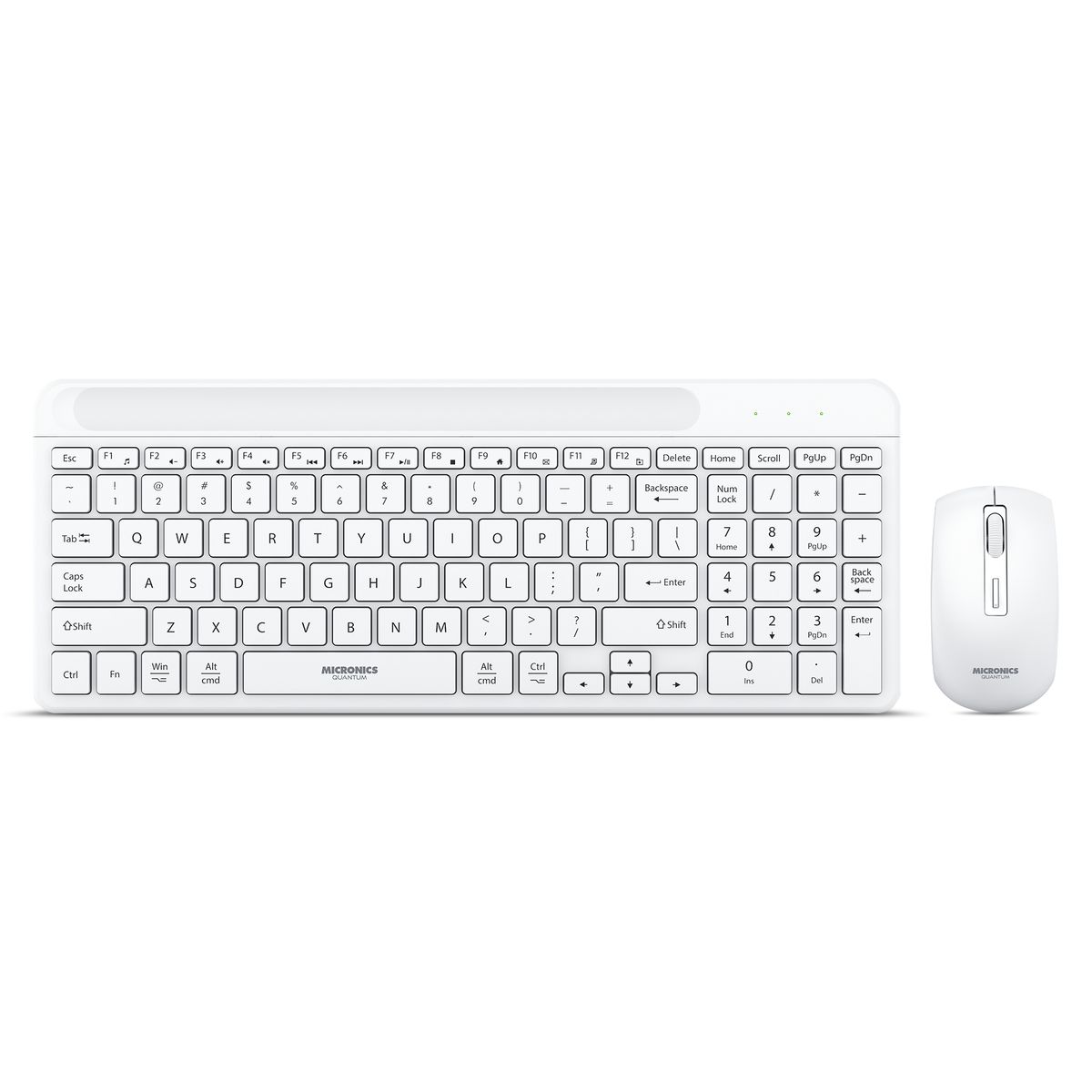 MICRONICS - KIT QUANTUM WHITE MIC WT813W TECLADO+MOUSE WIFI MICRONICS