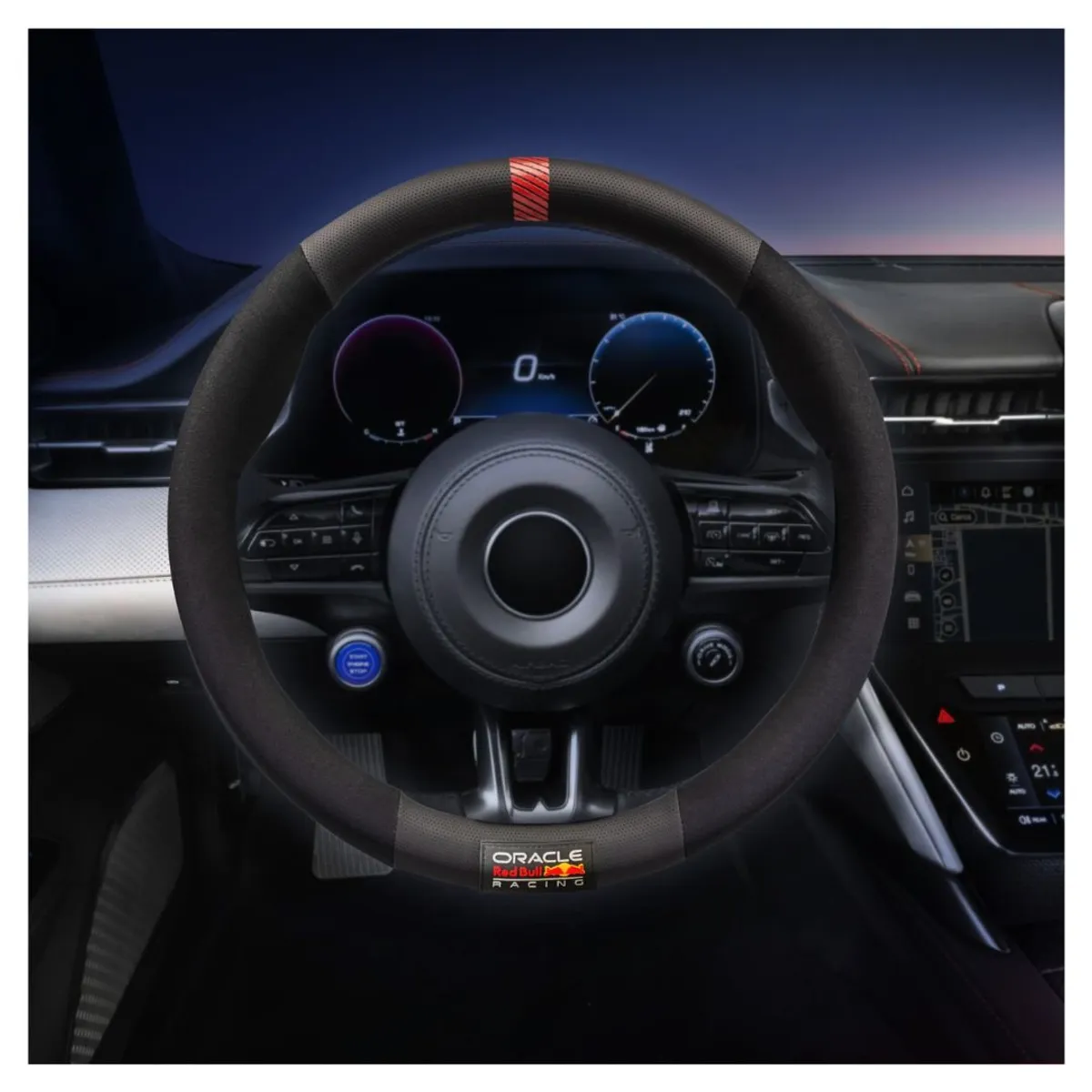 RED BULL - Cubre Volante Universal Red Bull Racing 01 Negro Rojo Auto