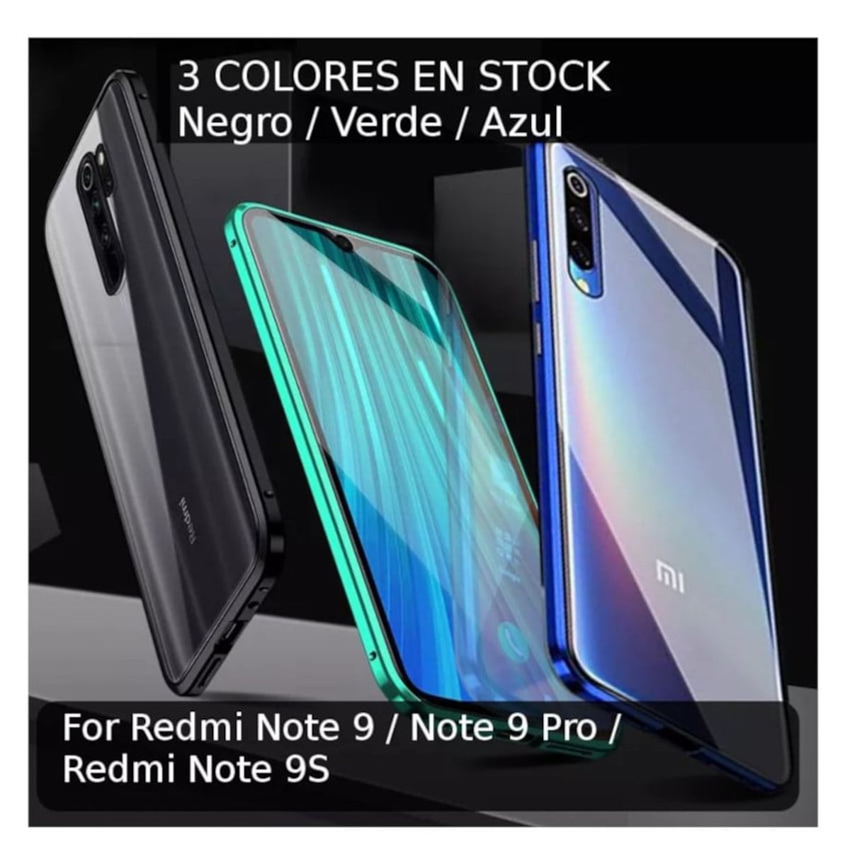 GENERICO - Case metal Bumper con protector pantalla Xiaomi Redmi Note 9 PRO