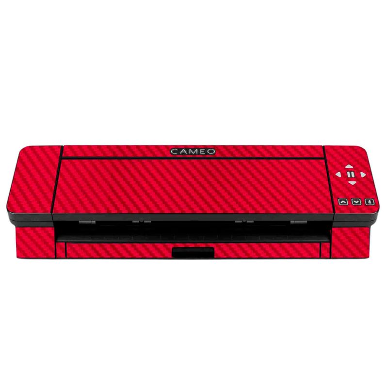 GENERICO - Skin adhesivo Fibra carbono rojo silhouette cameo 4