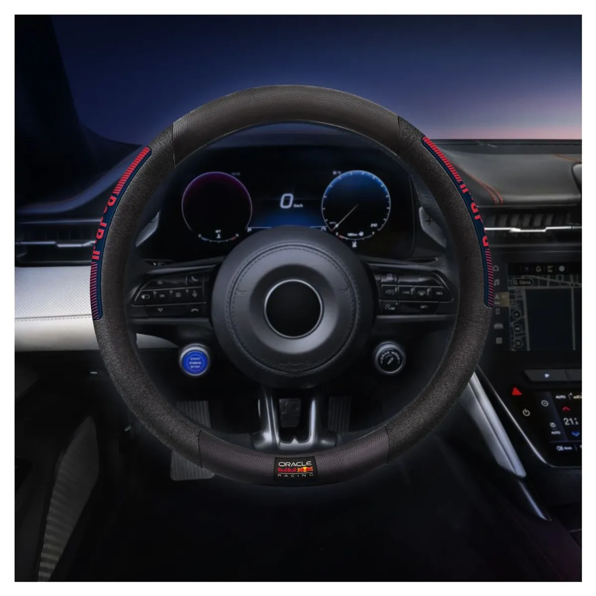 RED BULL - Cubre Volante Universal Red Bull Racing 03 Negro Rojo Auto