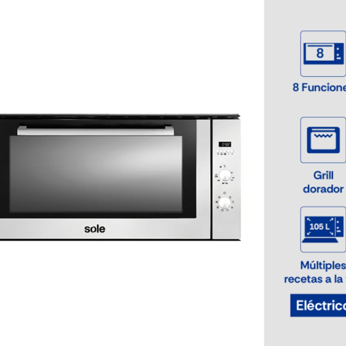 SOLE - Horno empotrable SOLE eléctrico SOLHO011 105 litros