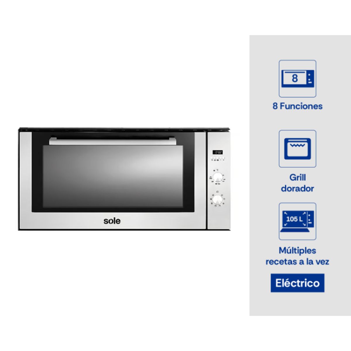 SOLE - Horno empotrable SOLE eléctrico SOLHO011 105 litros