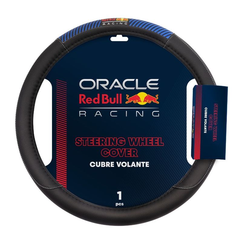 RED BULL - Cubre Volante Universal Red Bull Racing 06 Negro Auto