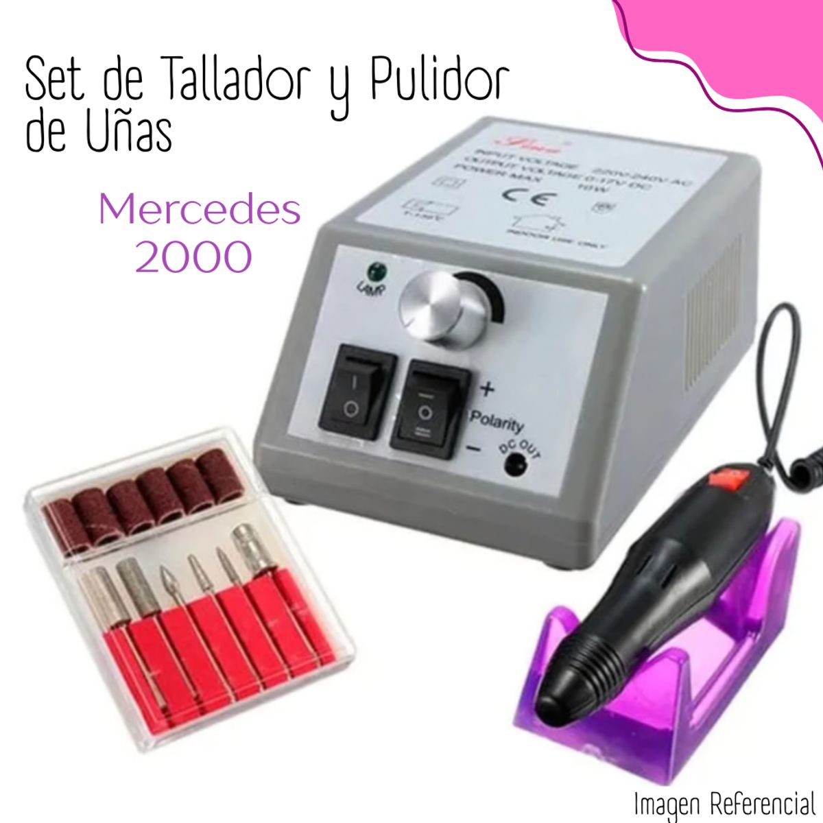 GENERICO - Set de Tallador y Pulidor de Uñas Mercedes 2000