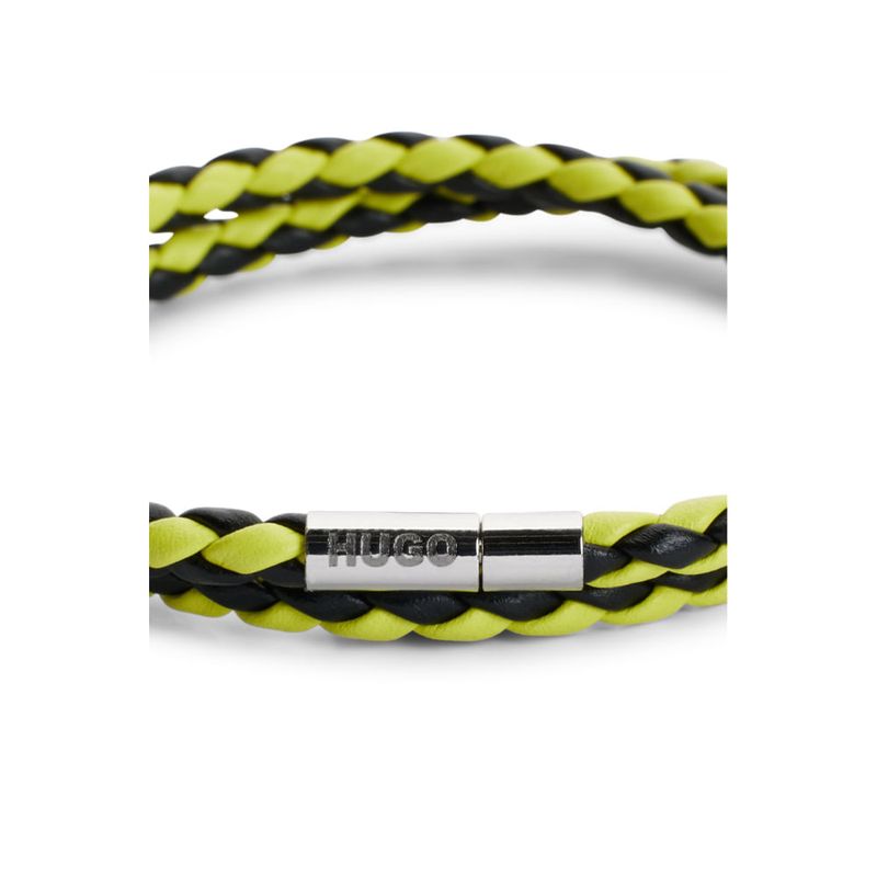 HUGO BOSS - Hugo - Brazalete de dos tonos con doble vuelta en piel