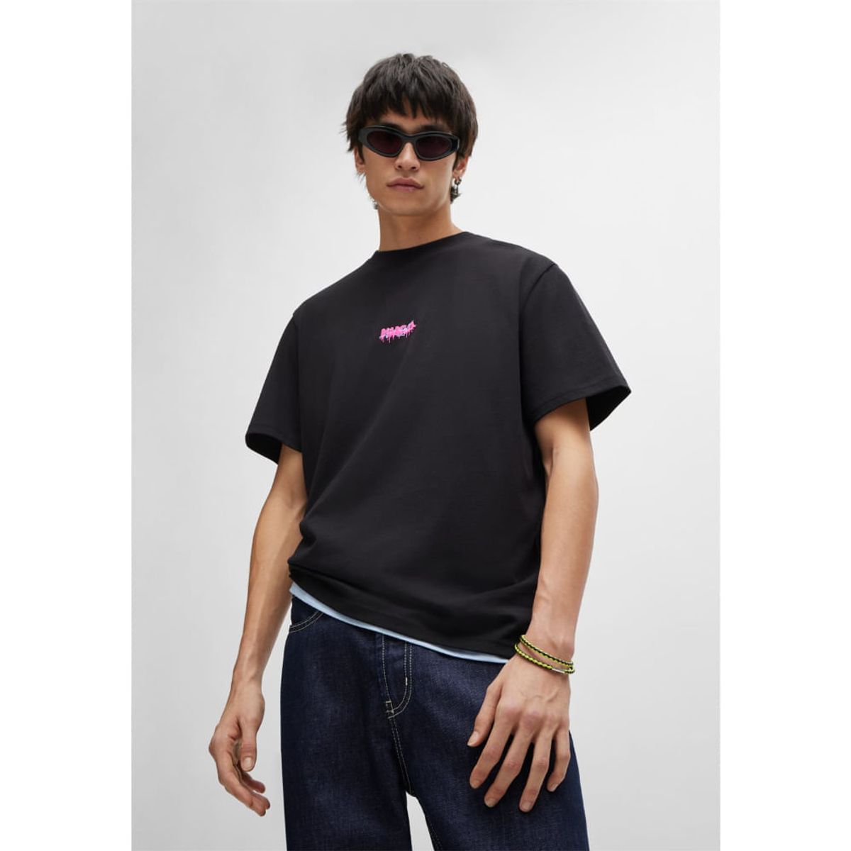 HUGO BOSS - Hugo - Brazalete de dos tonos con doble vuelta en piel