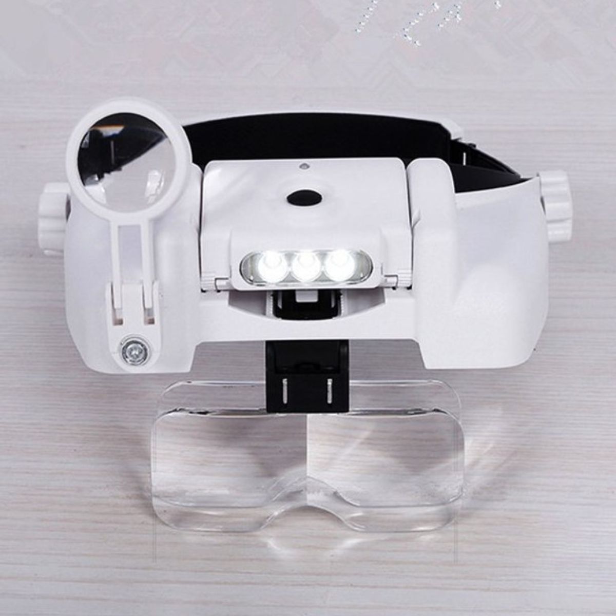 GENERICO - Visera De Cabeza Lupa Con Luz Led + 5 Lentes