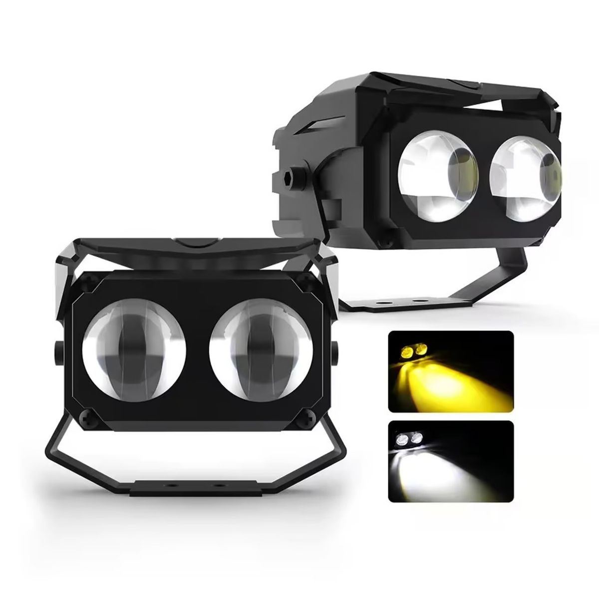 GENERICO - Faros Exploradores LED Dual Jet con Base de Aluminio 2PCS