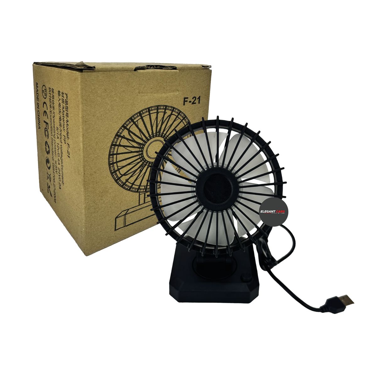 JEEP - Ventilador Para Auto 4Pulg 12v USB