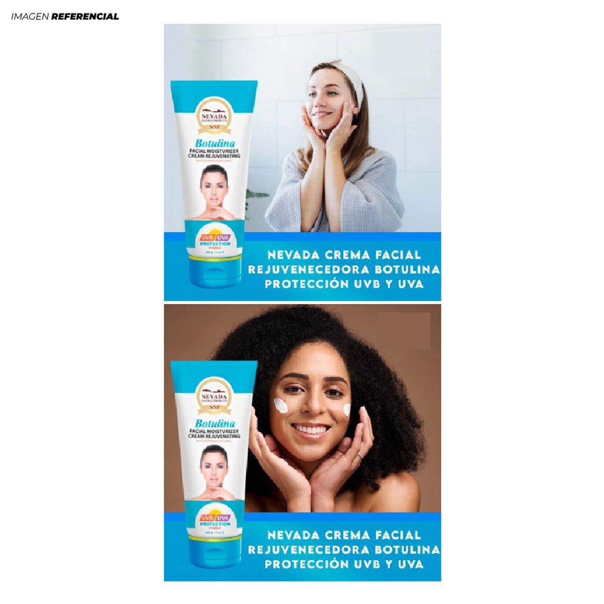 NEVADA NATURAL PRODUCTS - Crema facial Rejuvenecedora Botulina Hidratante Nevada 200 gr