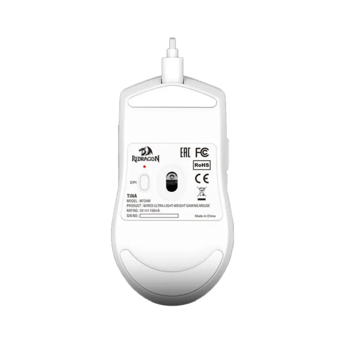 REDRAGON - Mouse Redragon K1NG M724 1K HZ WHITE