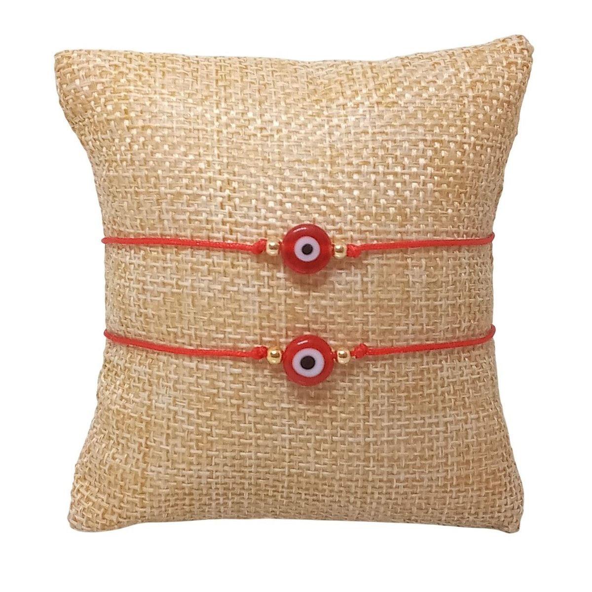 LUCYANA JOYAS Y ACCESORIOS - Pulsera para Parejas de hilo rojo con Ojo Turco rojo - Joyas Lucyana