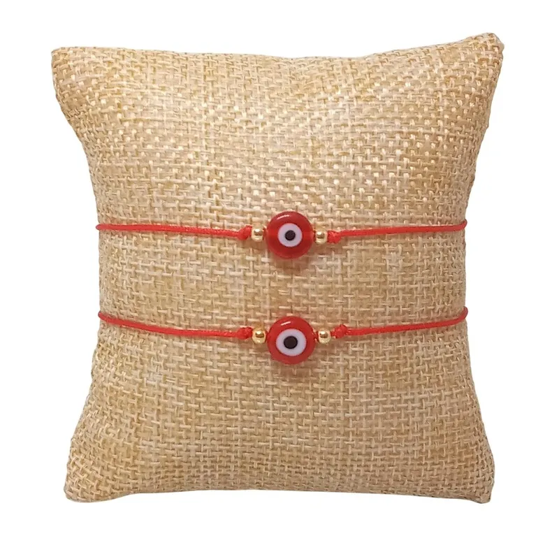 LUCYANA JOYAS Y ACCESORIOS - Pulsera para Parejas de hilo rojo con Ojo Turco rojo - Joyas Lucyana