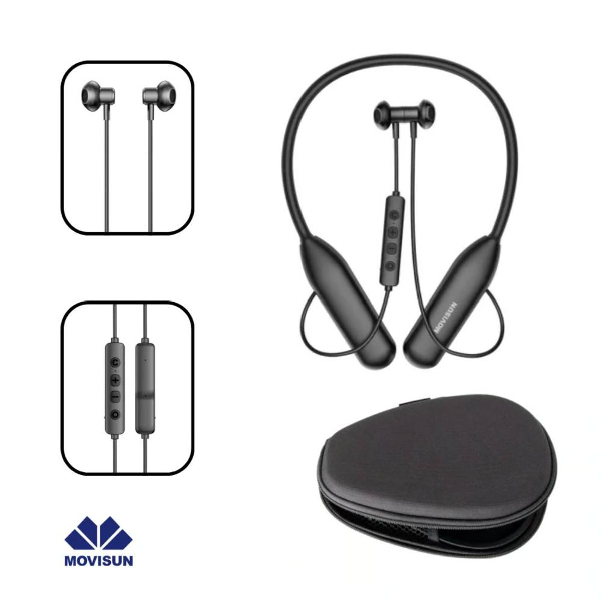 MOVISUN - Audifonos Inalambrico Depotivos Cuellera Movisun Flex Super 3 100 Horas