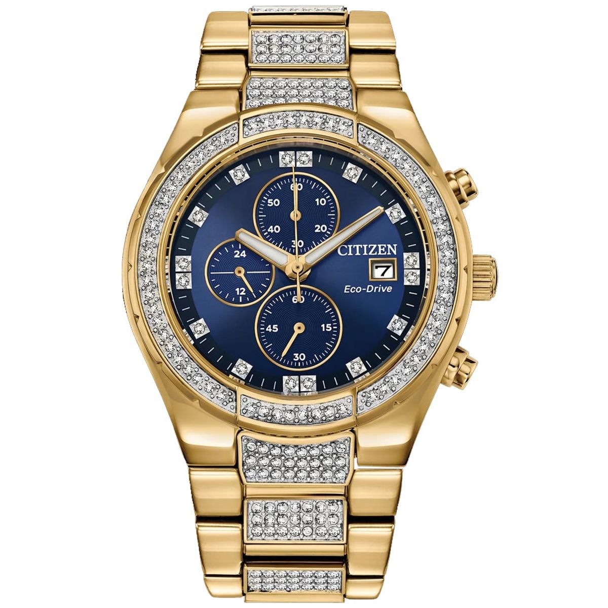 CITIZEN - Citizen Reloj Hombre 42mm Crystal Dorado Acero Inox Japones CA0752-58l