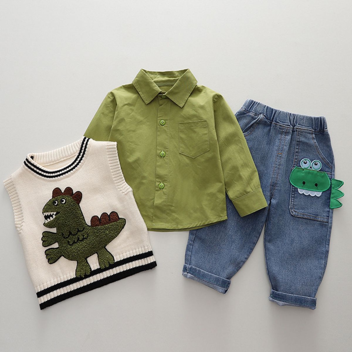 GENERICO - ROPA DE NIÑO SAFARI 3 PIEZAS - (CHALECO,CAMISA,PANTALON )