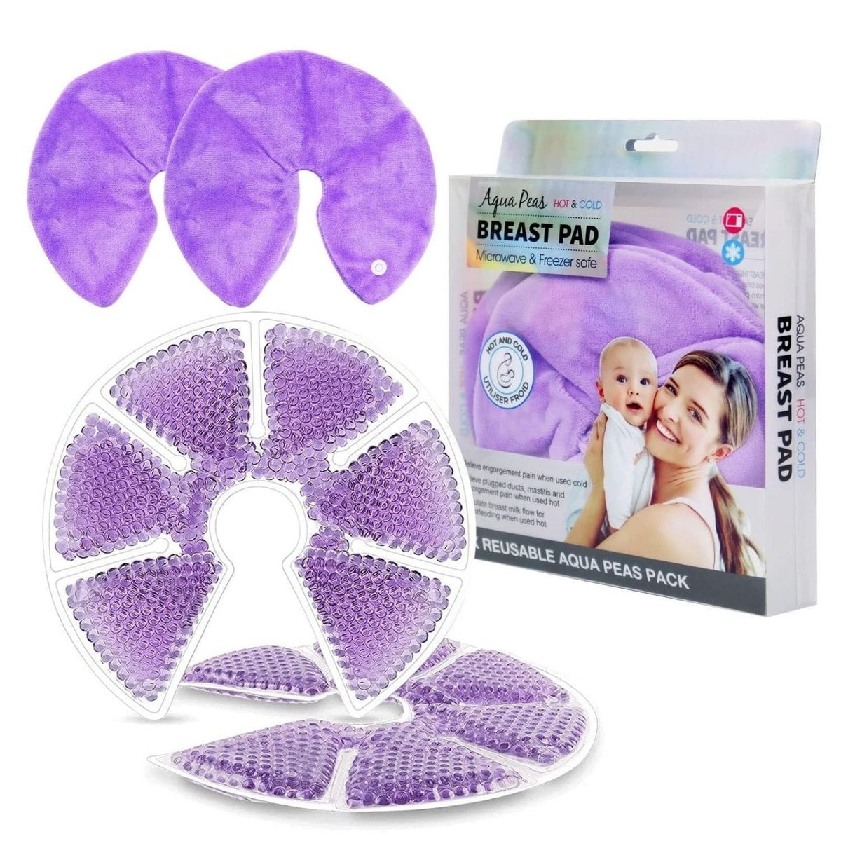 DAUER - Compresas de Lactancia Gel Reutilizables Calor-Frio x2 Und