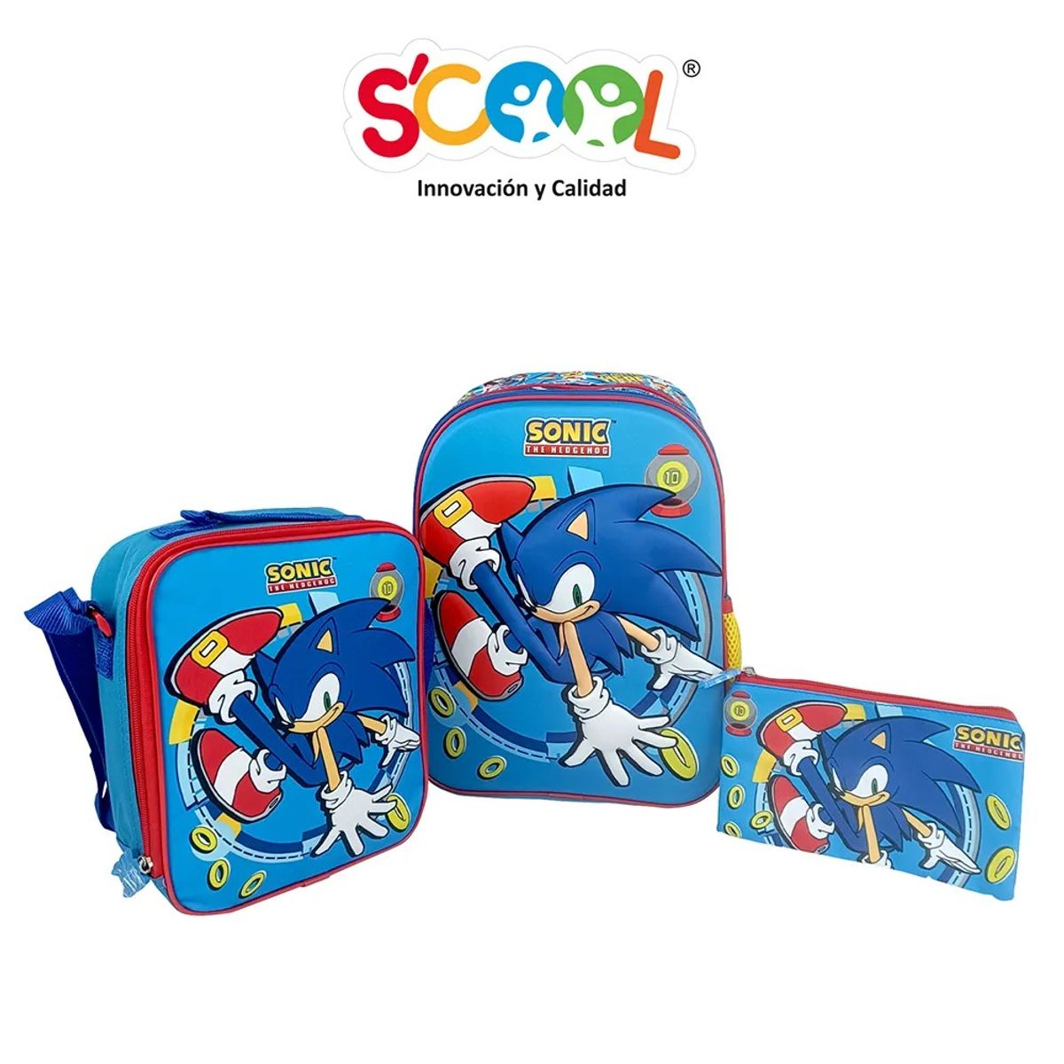 SCOOL - MOCHILA SET SCOOL RANGER A4 3D SONIC