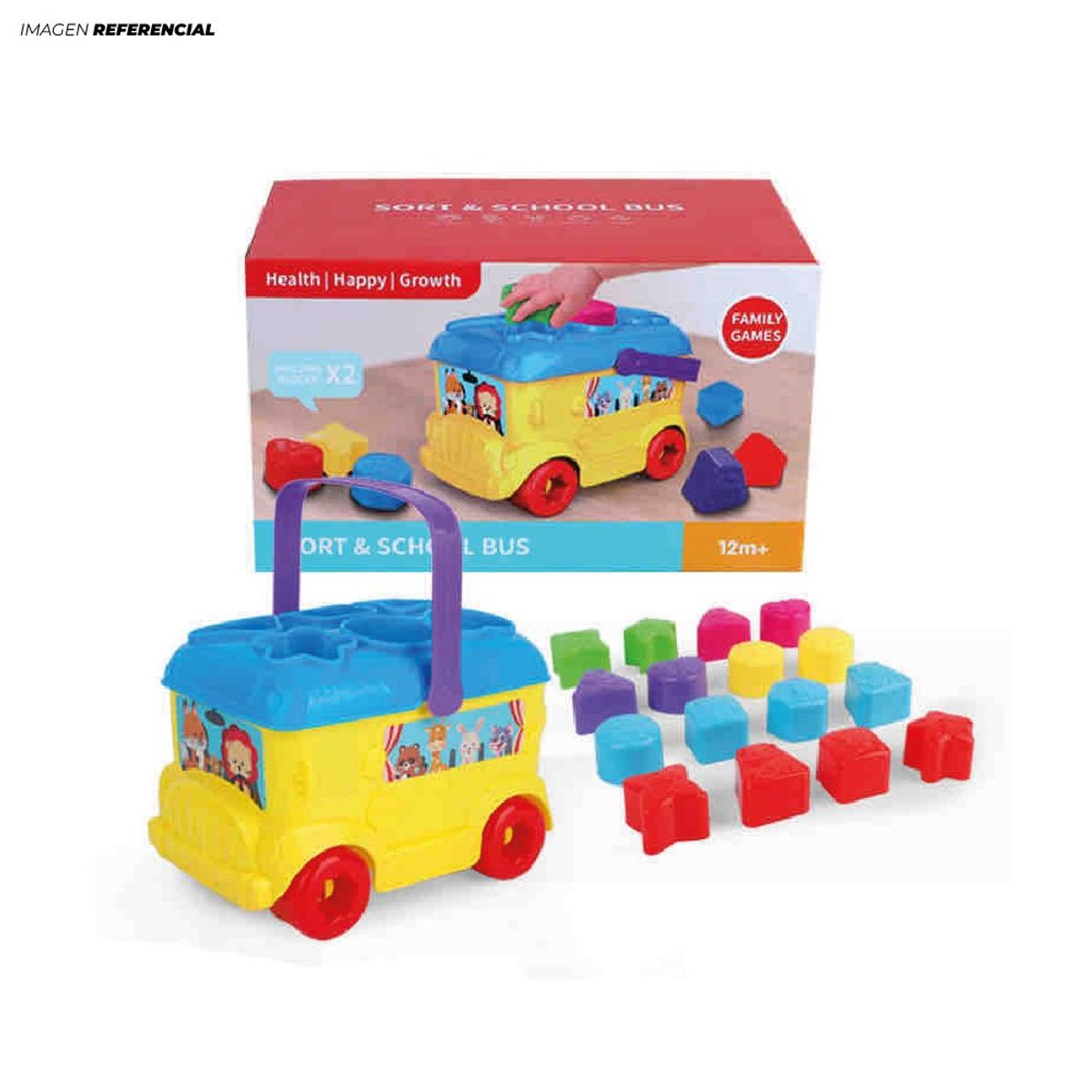 GENERICO - Juego de Bloques en Bus para clasificar y ordenar