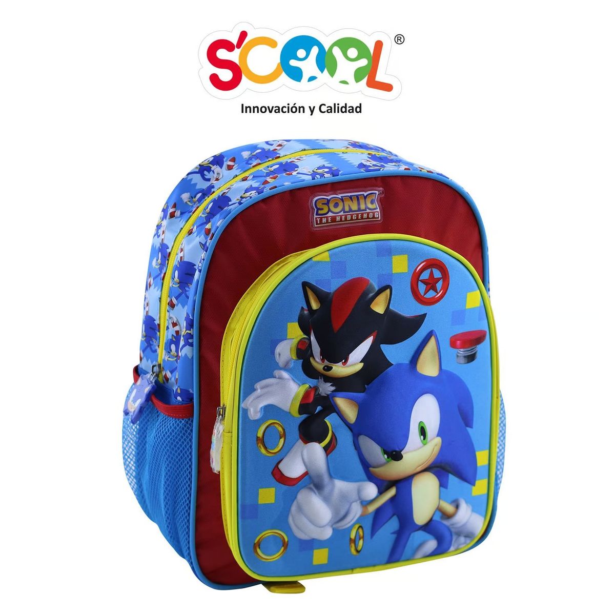 SCOOL - MOCHILA SCOOL MAGIC A4 KIDS 3D SATIN SONIC